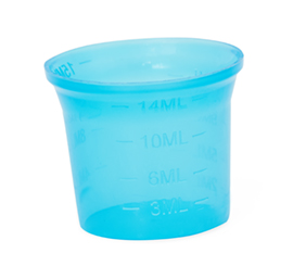 25 mm X15 ml Temple shape Measuring Cup for ROPP Cap (Alkem Logo/Plain)